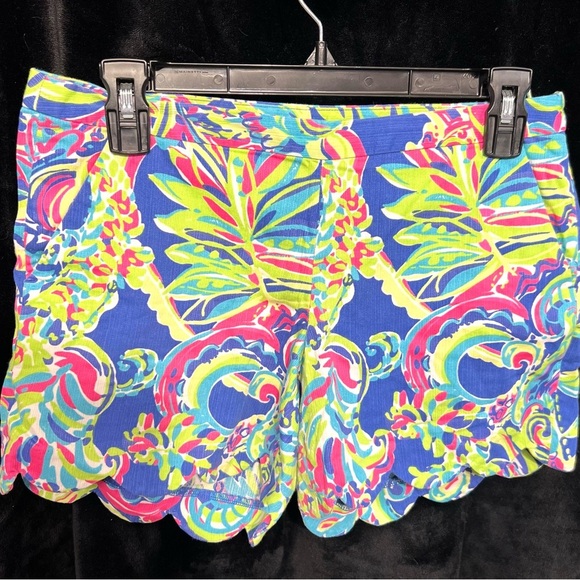 🩷🩵Lilly Pulitzer Toucan Play Colorful Magnolia Scallop Shorts Size 2-EUC🩷🩵 - Picture 12 of 14